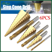 Ktools 6PCS HSS Titanium Step Drill Bit Set