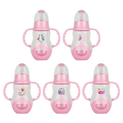 BPA-free Spill-Proof Water and Milk Feeding 160ml Bottle Cup with Handle 5oz (Random Design) (2)