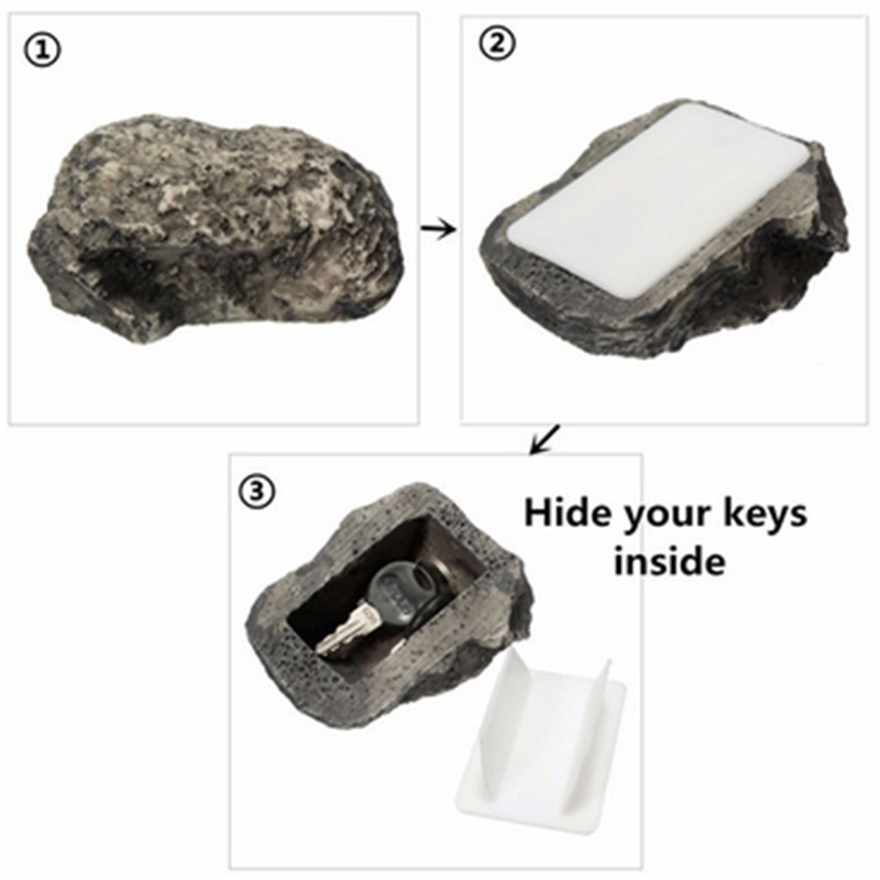 Stone Storage Box With Hidden Keys Simulated Stone Fake Key Box Key Box  Rock Loss Key Storage Anti Keybox P9J1