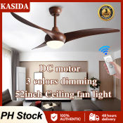 KASIDA 52" Retro Ceiling Fan with Remote and Lights