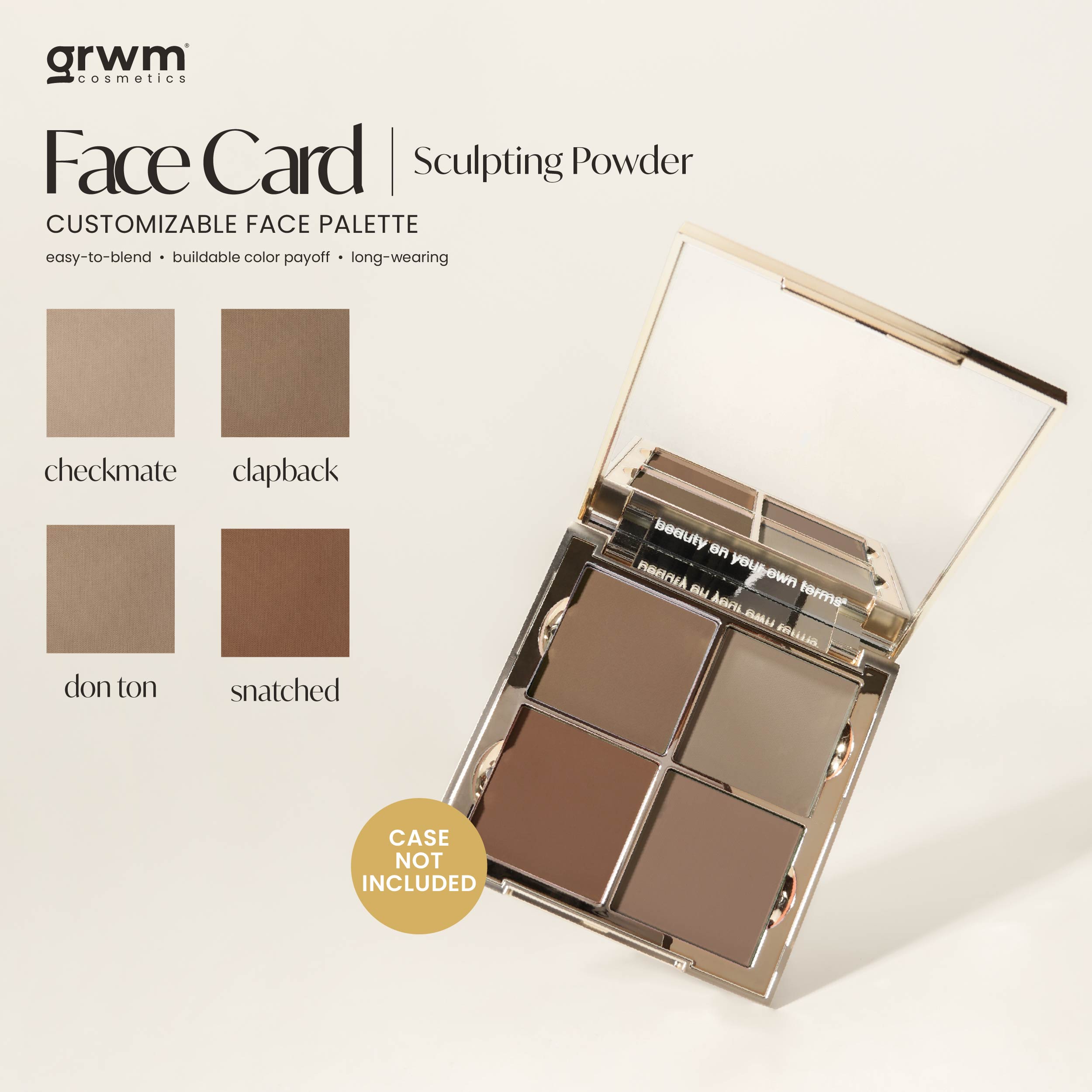 Discount on GRWM Cosmetics  shoes - SKU: GRWM Cosmetics Face Card - Sculpting Powder [case not included]