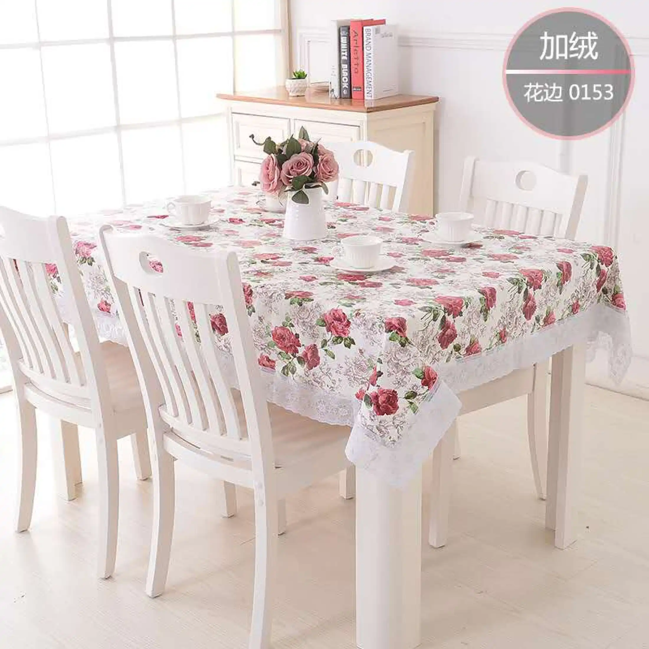 Dining Kitchen Easy Clean PVC Waterproof Oil Proof Table Cloth Cover Protector