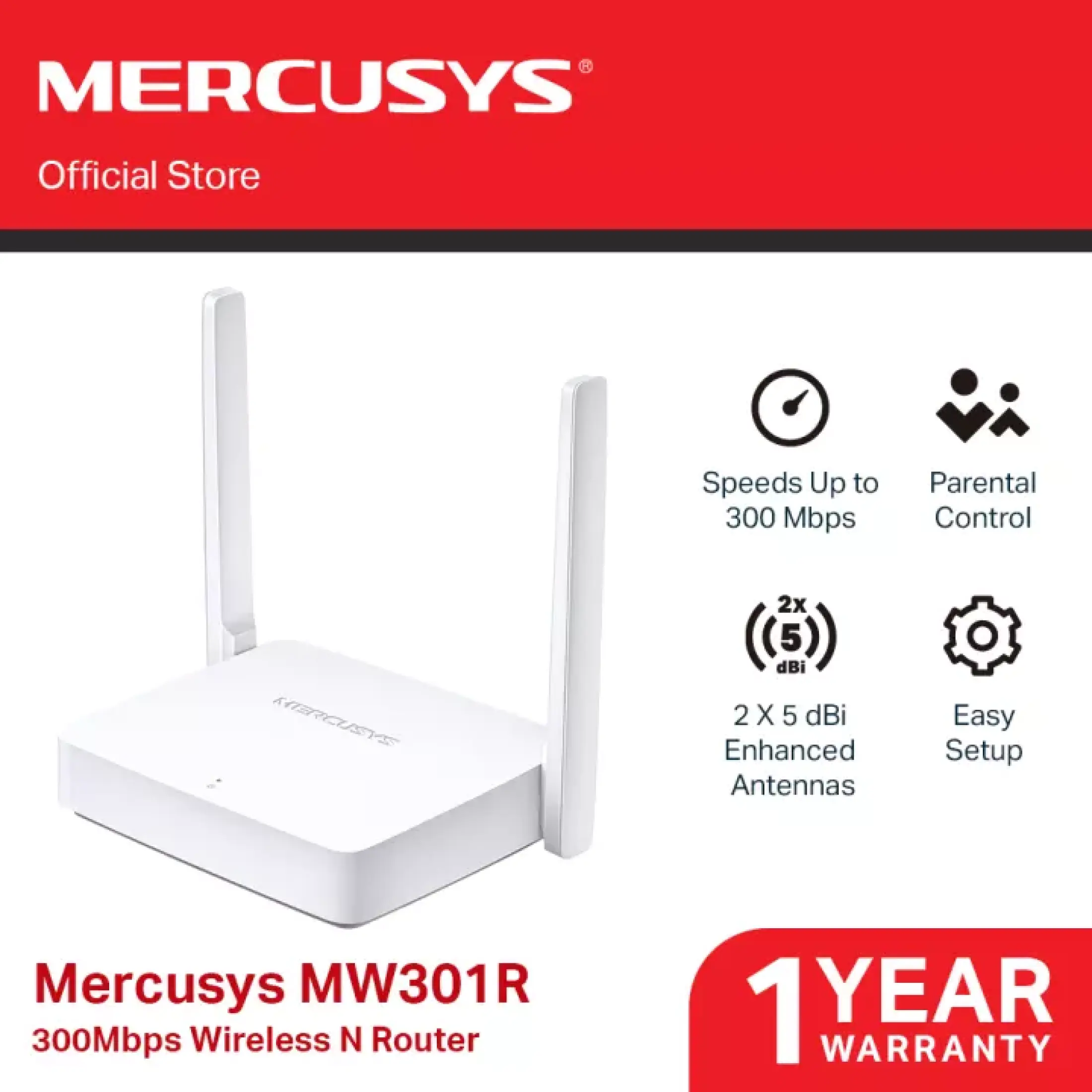 Mercusys Mw301r 300mbps Wireless N Router Lazada Ph