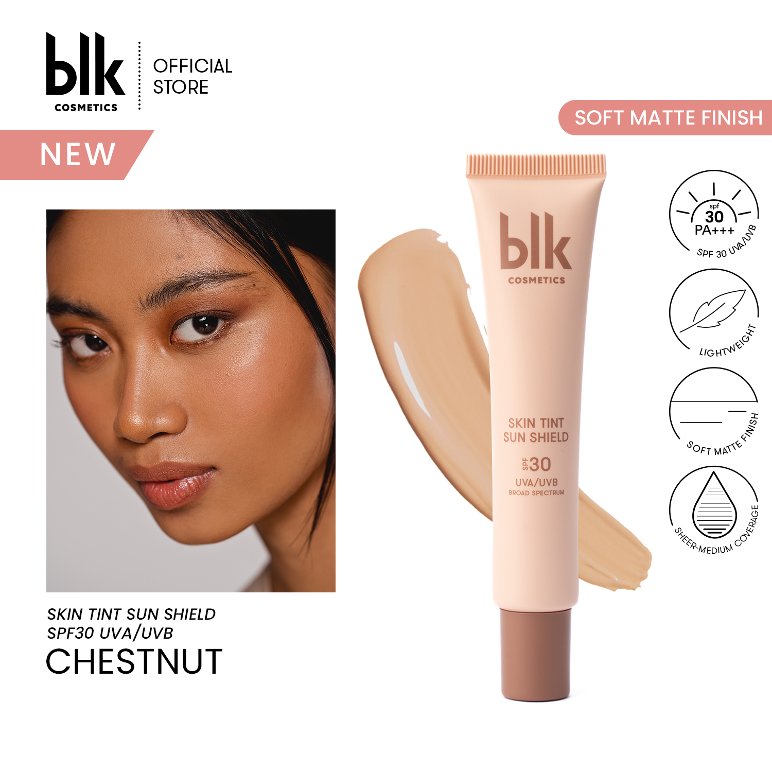 Discount on Blk Cosmetics  shoes - SKU: Blk Cosmetics Universal Skin Tint Sun Shield Spf30 09 Chestnut (Deep With Warm Undertone)