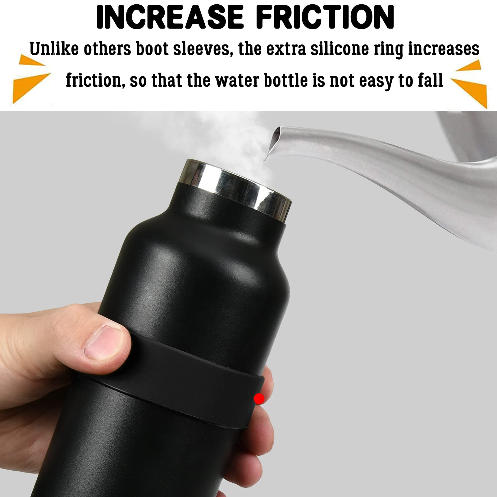 Protective Silicone Sleeve for Hydro Flask,Simple Modern,Takeya,MIRA, Iron  Flask and Other Brand Water Bottle,Anti-Slip Bottom Sleeve Cover Travel Pet