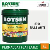 Boysen Permacoat Flat Latex Tulle White B706 - 4L