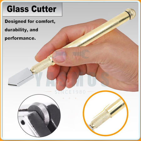 Diamond Glass Cutter - Original Handle Hand Tool (Brand: Gold)