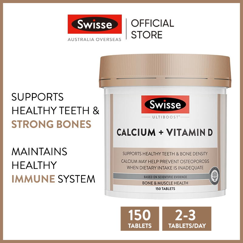 Swisse Ultiboost Calcium + Vitamin D 150 Tablets