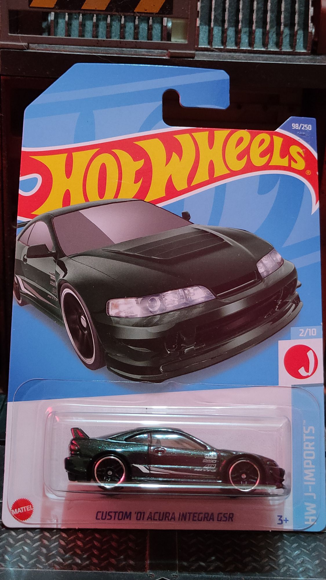 Voiture Miniature Hot Wheels 1/64 - Acura Integra GSR 2001 Custom - Blanc - Série Mainline - Neuf