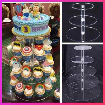 Acrylic Cupcake Stand - 3/4/5 Tier Dessert Display Holder