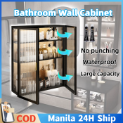 Space-Saving Bathroom Wall Cabinet - No Drill, Easy Install