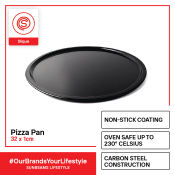 Slique Premium Non-stick Pizza Pan, Pizza Tray, Baking Pan, Baking Tools 32.5x32.5x1cm - Baking Essentials