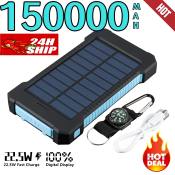 Waterproof Ultra Thin Solar Power Bank with LED Light 