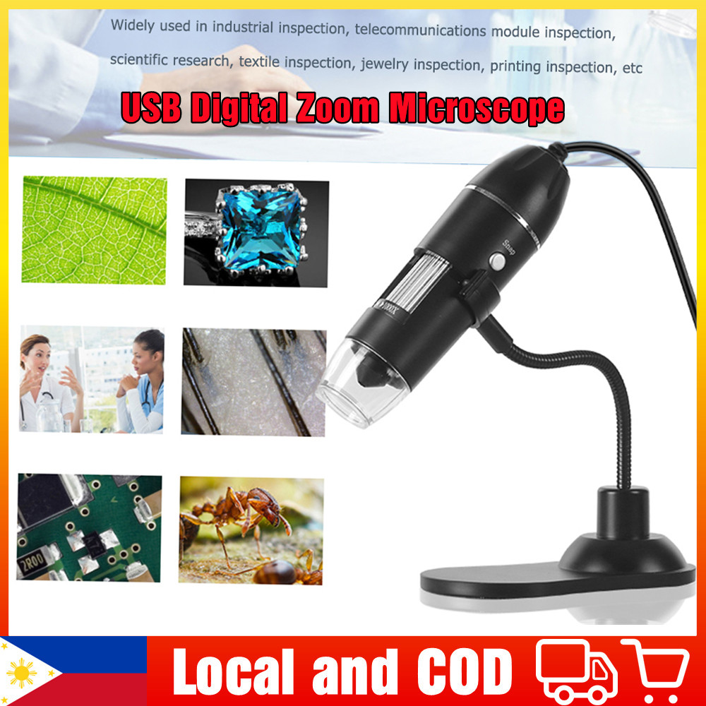 USB Handheld Microscope with 1600X Magnification & LED Light