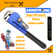 ARMSTRONG Adjustable Pipe Wrench - Heavy Duty, High Quality