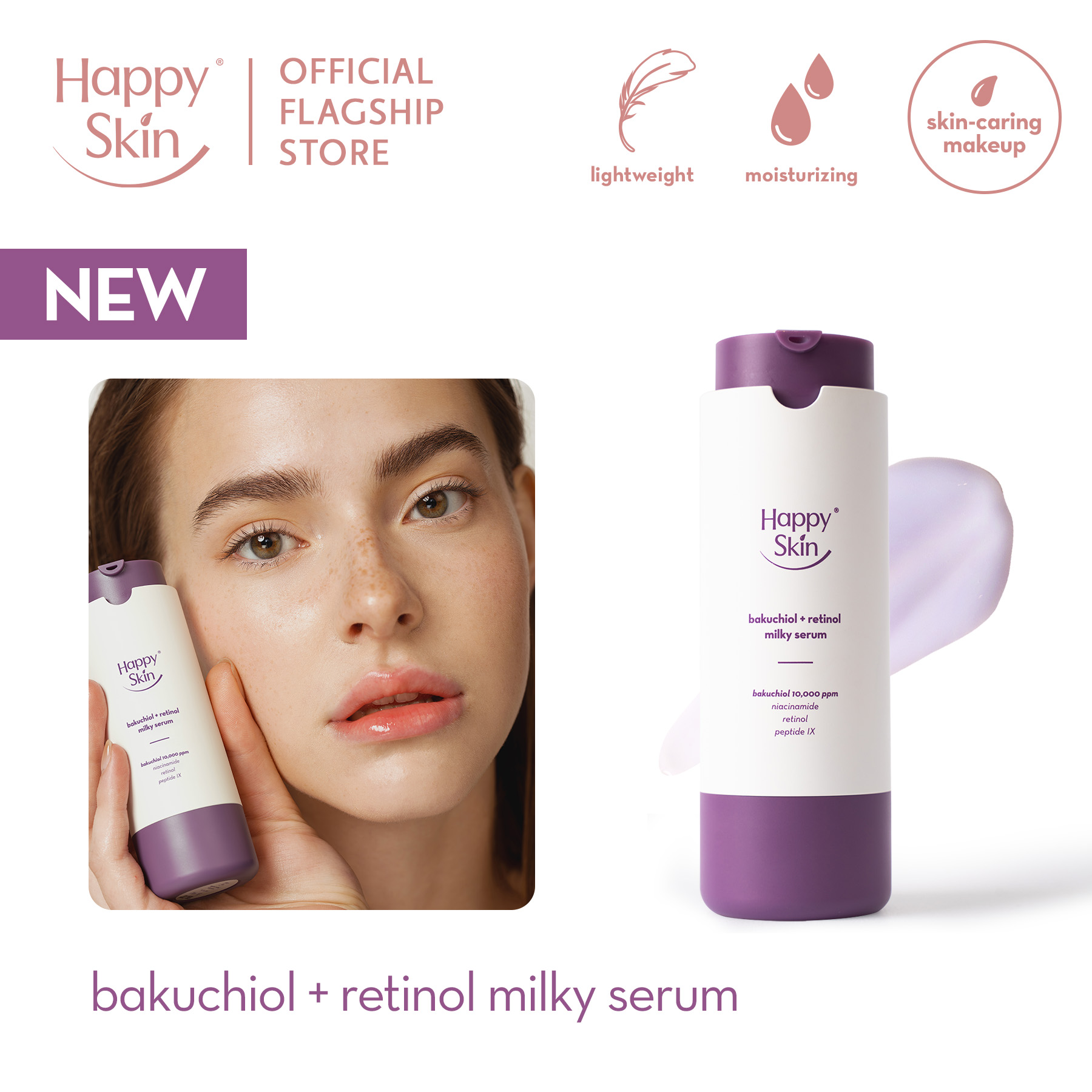 Discount on Happy Skin  shoes - SKU: Happy Skin Bakuchiol + Retinol Milky Serum