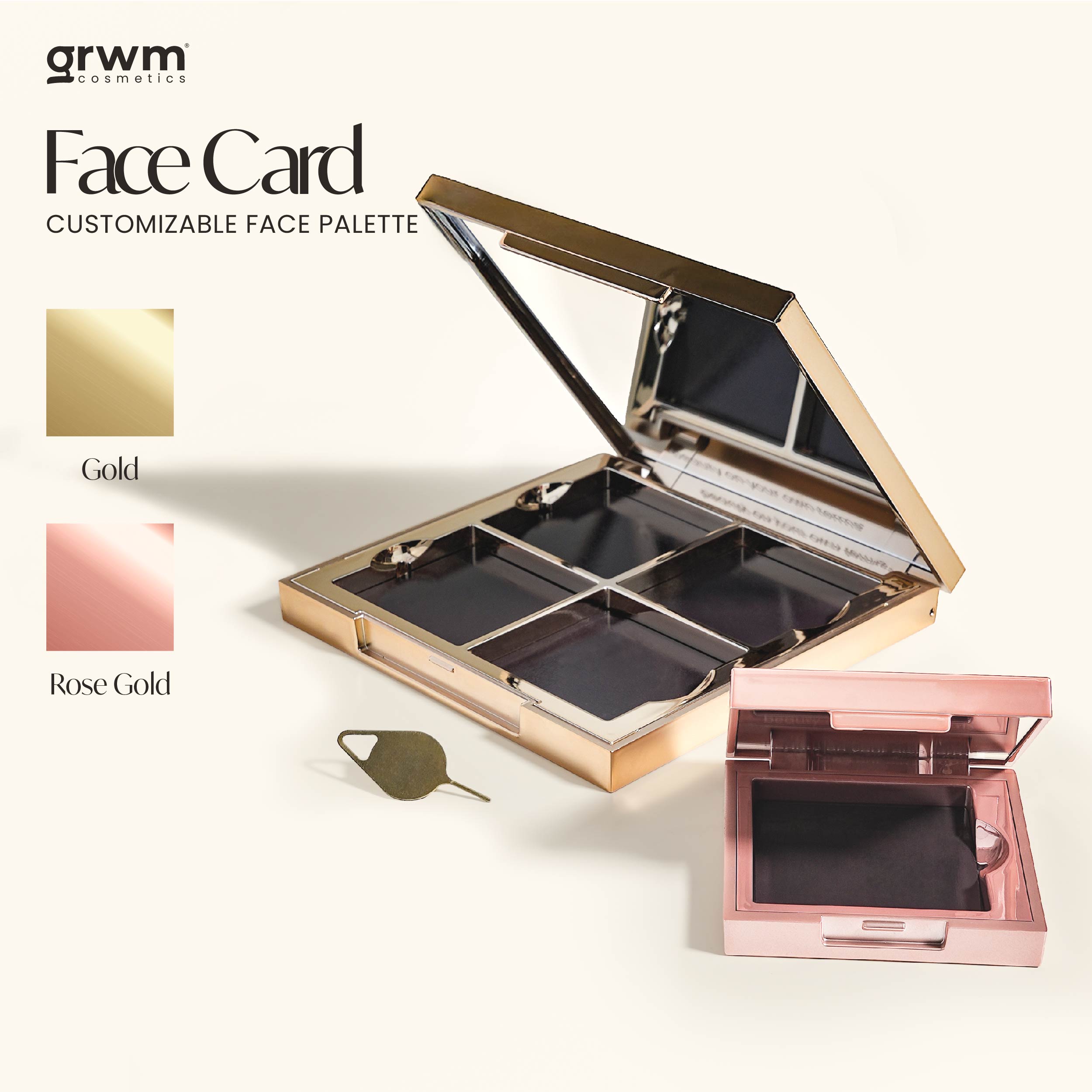Discount on GRWM Cosmetics  shoes - SKU: GRWM Cosmetics Face Card Customizable Palette Case