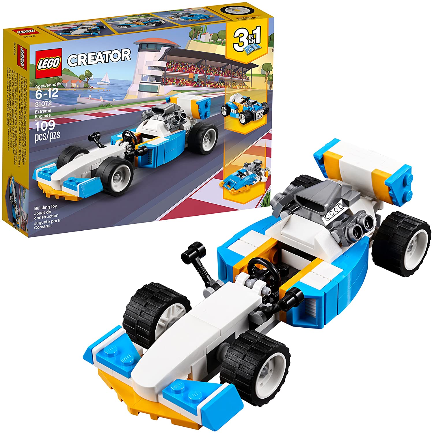 lego blue race car