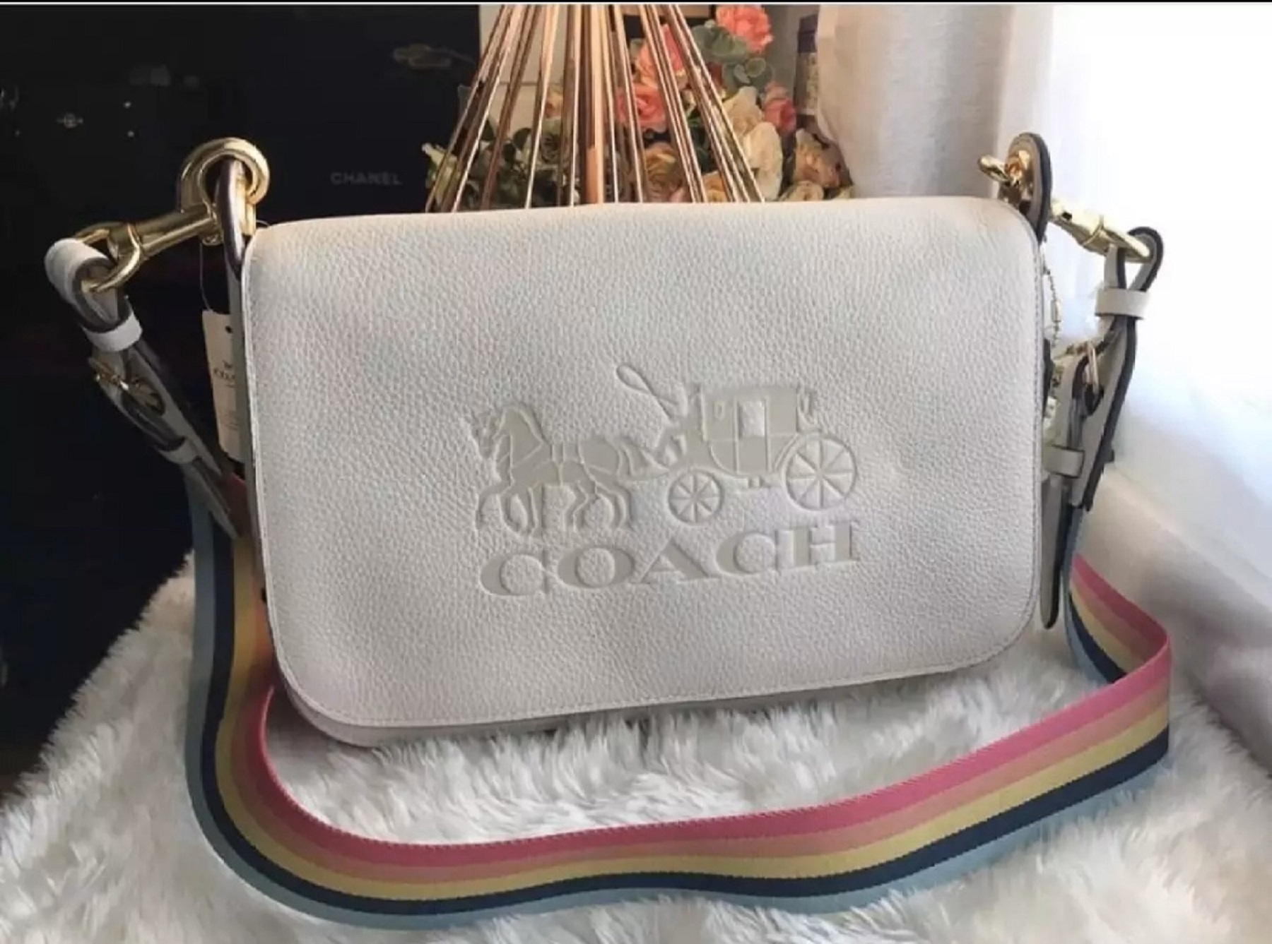 Coach jes messenger white Clearance