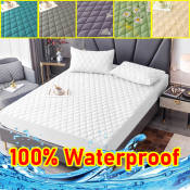 Waterproof Quilted Mattress Protector - Fitted Cotton Cover