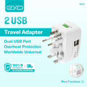 EYD Universal Travel Adapter with USB Ports - SN01/SN02