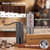 CNC Steel Conical Burr Coffee Bean Hand Grinder