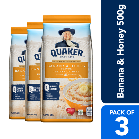 Quaker Flavored Oatmeal Banana & Honey 500g