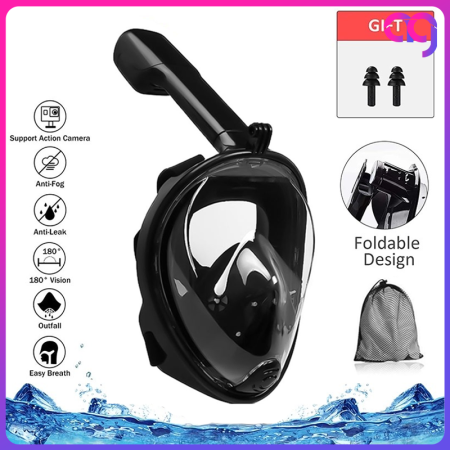 A-G Original Full Face Diving Mask with GoPro Camera