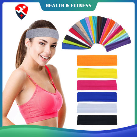 Korean version of sweat-absorbent yoga headband sports elastic monochrome fashionable headbands