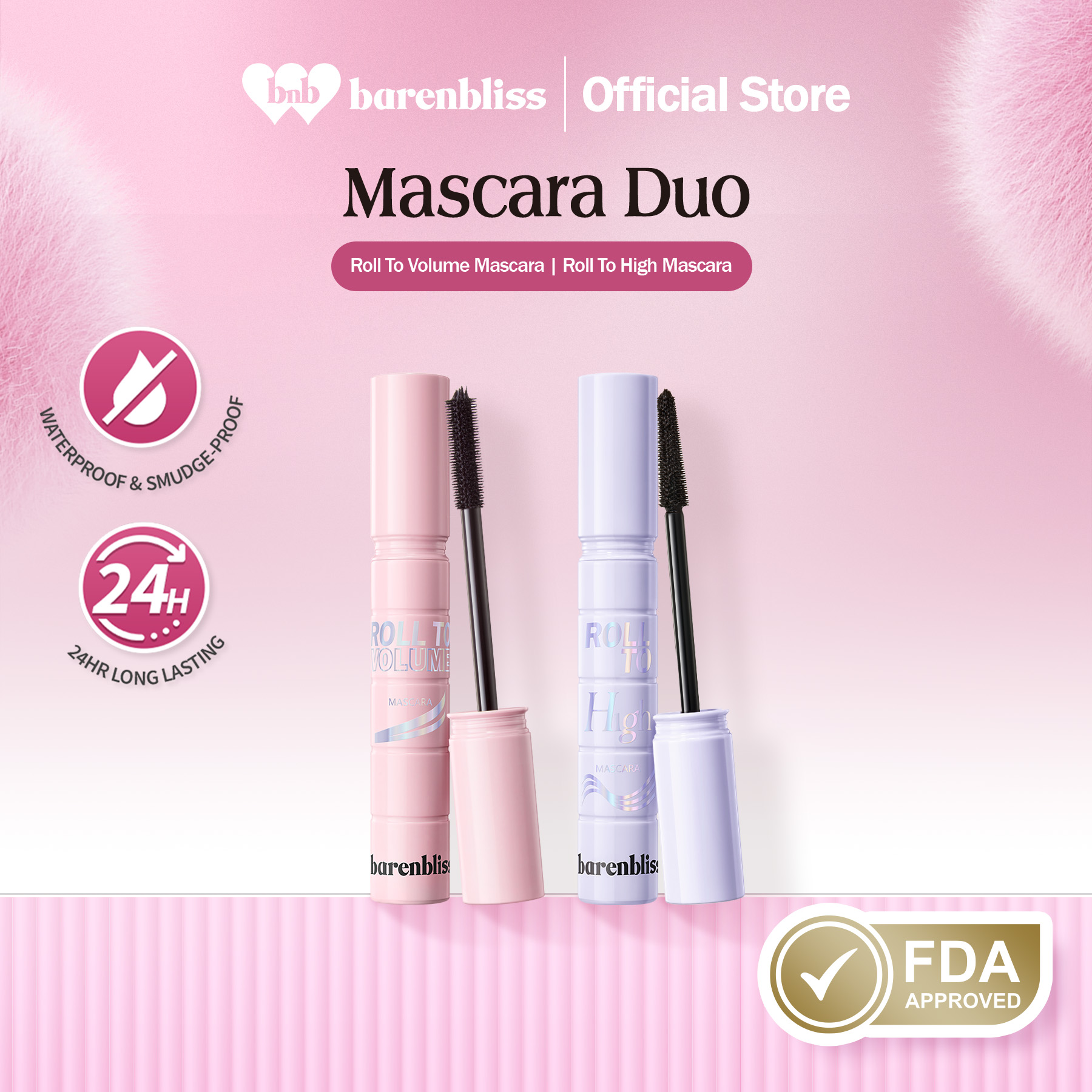 Discount on Barenbliss  shoes - SKU: 【HOT】barenbliss BNB Mascara Roll to Volume & Roll to High l Lash Curling, Volumizing & Lengthening  