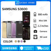 Samsung Flip S3600 GSM 2G Mobile Phone Flip Phone Big Button