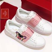 100% Original Valentino White/Pink Sneakers Shoes For Women