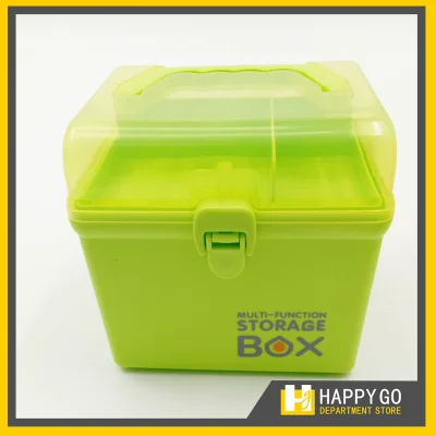 Multi-Function Storage Box Utility Storage Box Transparent Box Organizer Box Tool Box Medicine Box RANDOM COLOR (2)