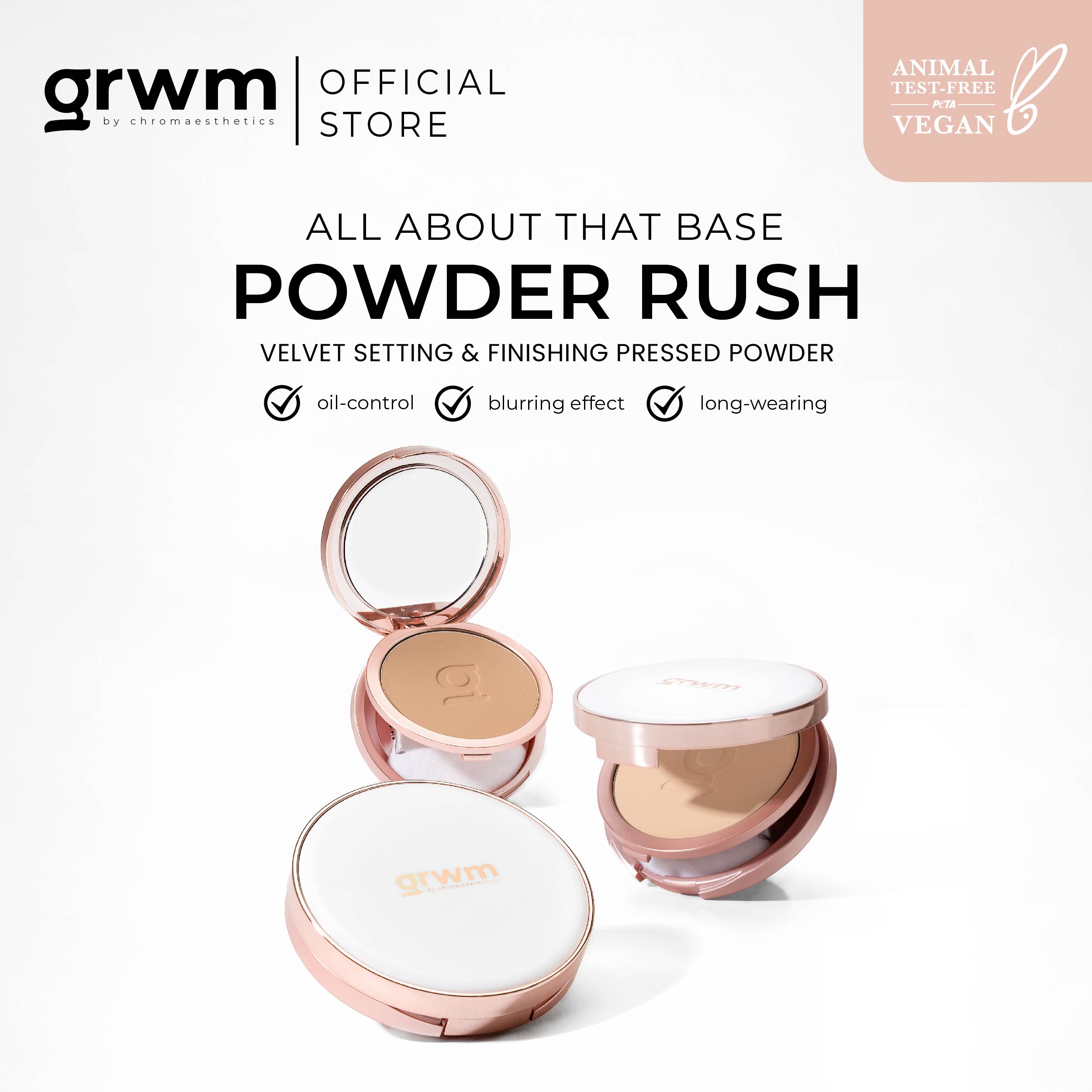 Discount on GRWM Cosmetics  shoes - SKU: GRWM Cosmetics Powder Rush - Velvet Setting & Finishing Pressed Powder