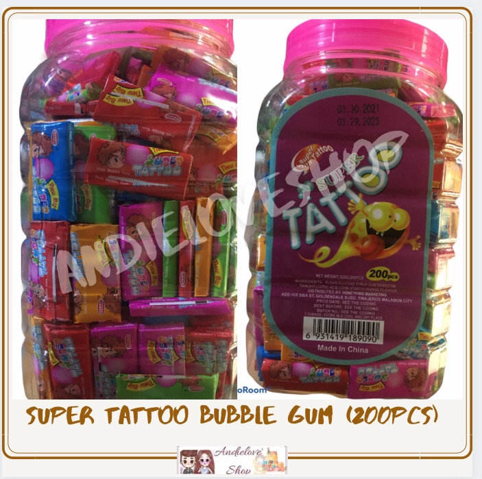 FOOD] Super Tattoo Bubble Gum (200pcs) | Lazada PH