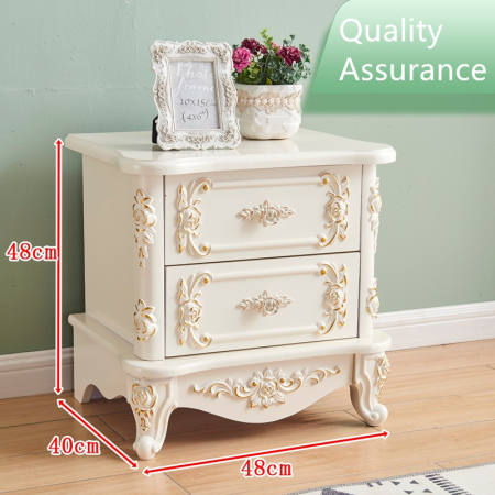 Bed side table for room wooden small drawer white night stand with organizer cabinet desk 2 layer modern minimalist