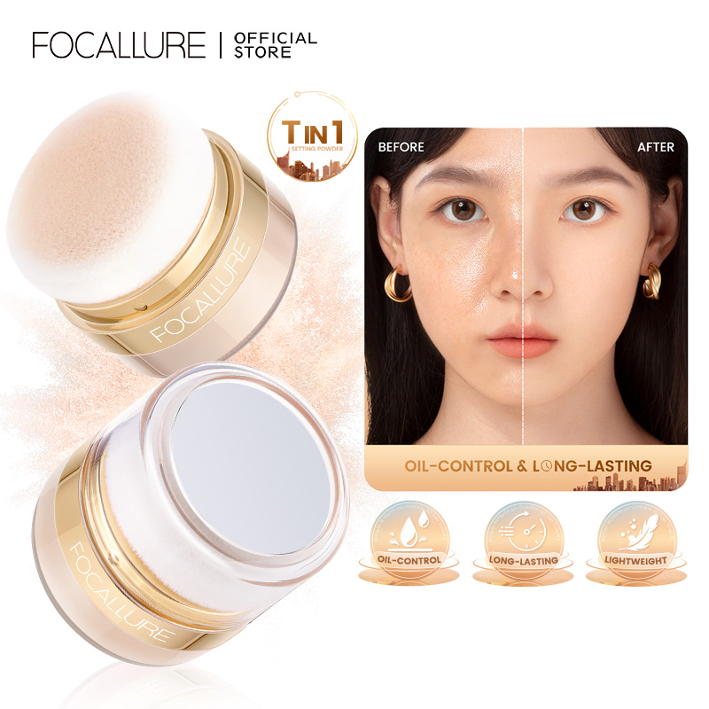 Discount on Focallure  shoes - SKU: FOCALLURE AmberGold  Oil-control Setting Powder Loose Pwder Oil-control Waterproof Long-lasting Ligh