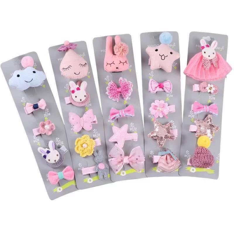 Destiny Jewelry 5pcs Set Kids Baby Girls Cute Cartoon Hair Clips