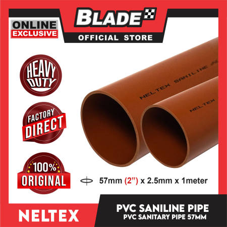 Neltex Saniline PVC Sanitary Pipes 57mm  x 1meter