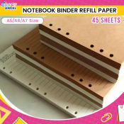 Refill Paper 45 Sheets A5/A6/A7 Size 6 Holes Line/Grid/Dotted/Blank/Kraft Notebook Binder for Notebook Cover Stationery