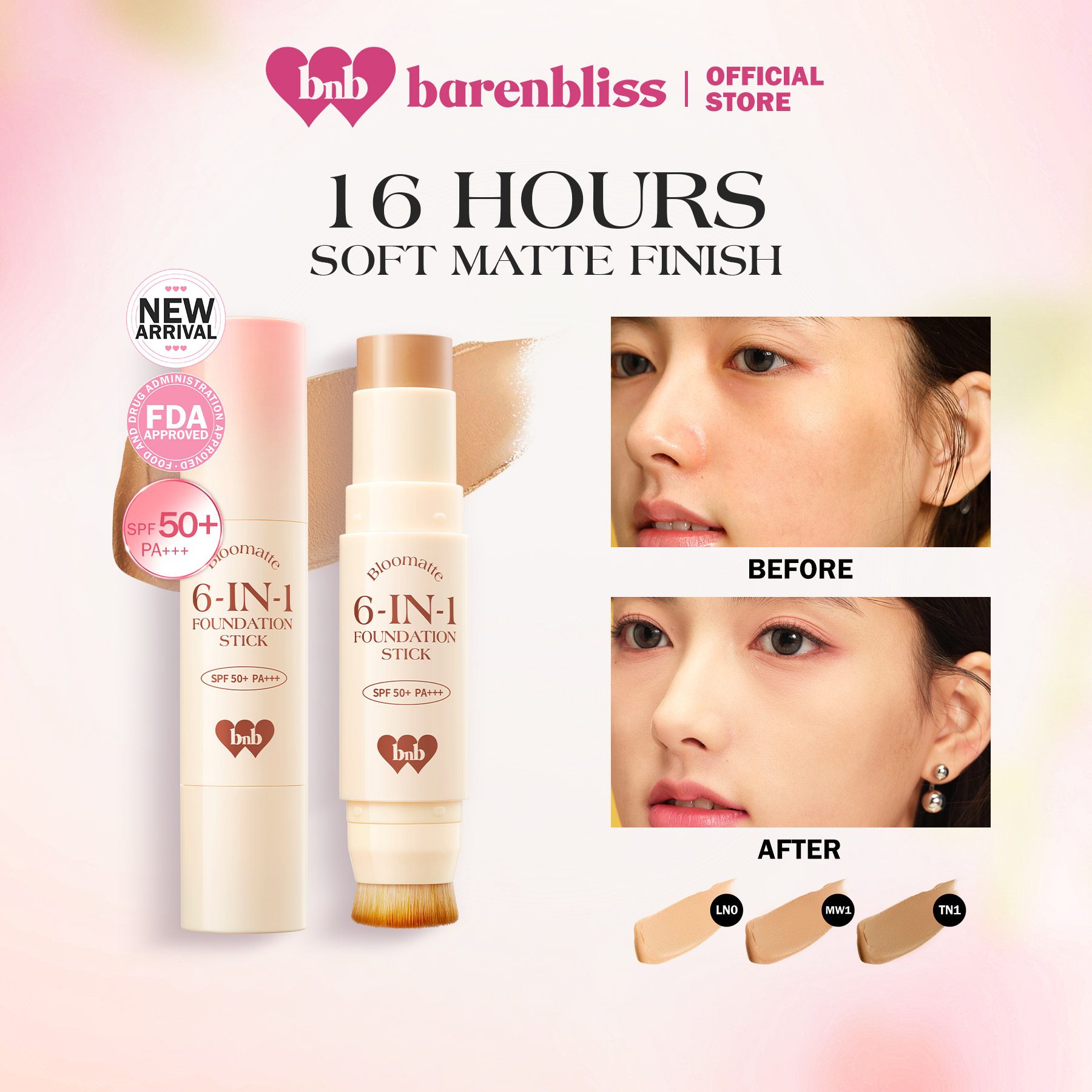Discount on Barenbliss  shoes - SKU: 【new】barenbliss Bnb Bloomatte 6-In-1 Foundation Stick | Transfer Proof |16hr Long Wear | Oil-Control