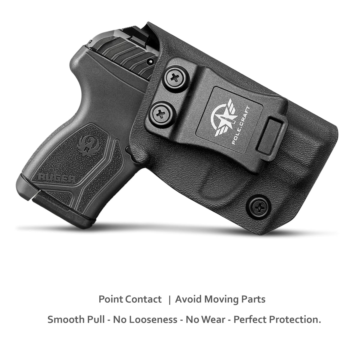 Ruger LCP 380 Holster IWB Kydex Holster Custom Fit: Ruger LCP 380 Auto  Pistol - Inside Waistband Concealed Carry - Adj. Cant Retention - Cover  Mag-Button - No Wear - No Jitter (