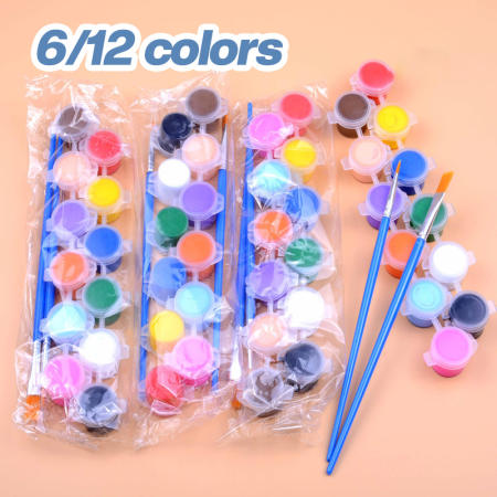 6/12 Colors Acrylic Paint Set - Art Supplies by 