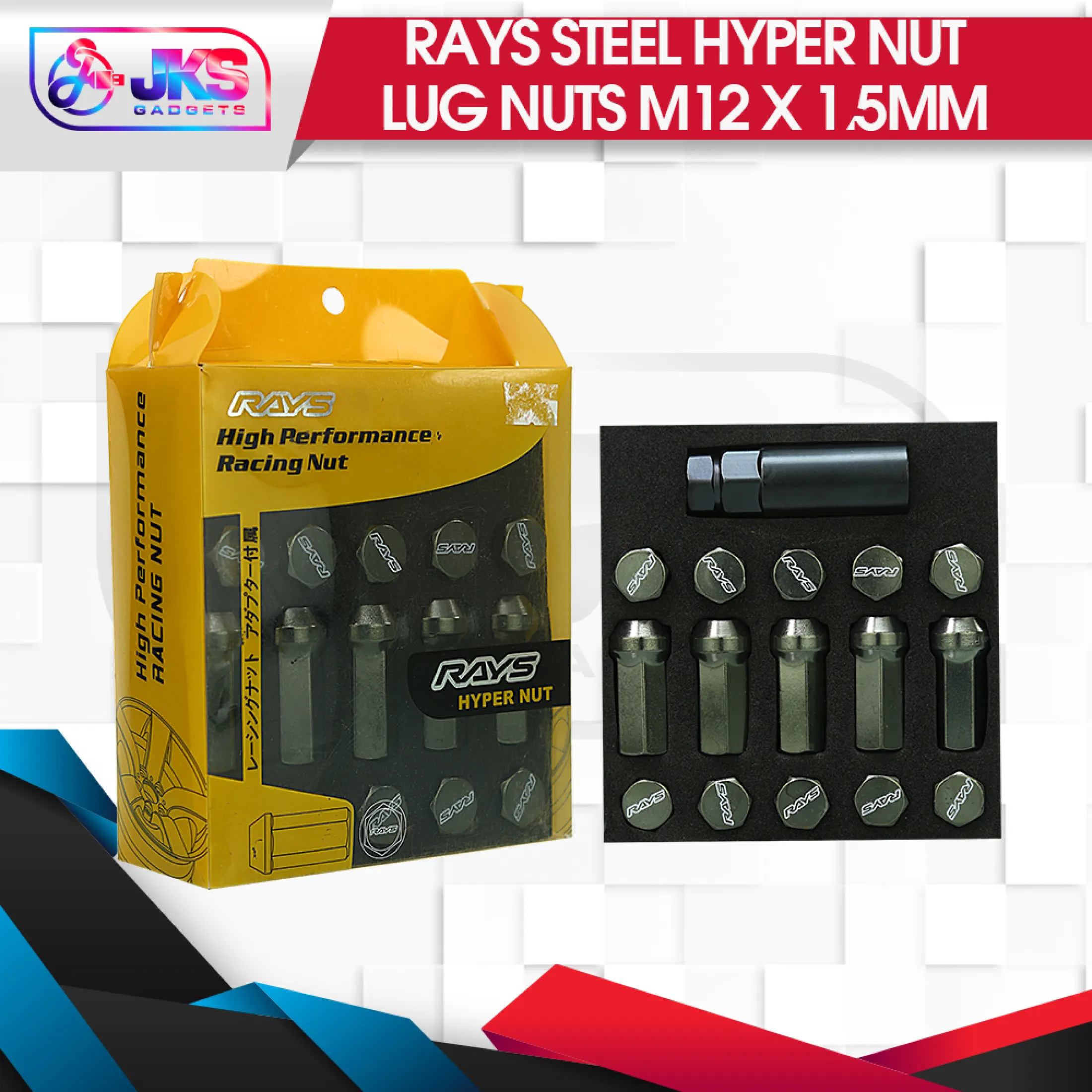 Rays Hyper Nut Black Lug Nuts 12 X 1 5mm Lazada Ph