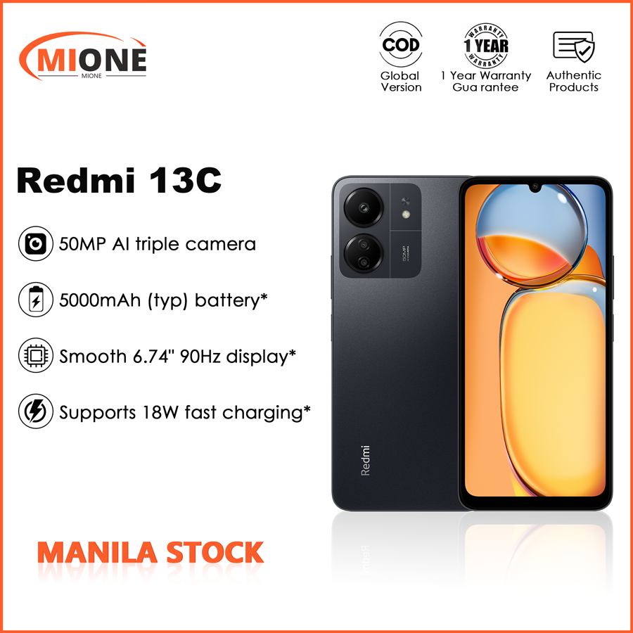 Xiaomi Redmi 13C Smartphone 4GB+128GB/6GB + 128GB/8GB + 256GB MediaTek Helio G85 Global Version 50MP AI Triple Camera