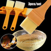 3pcs Yellow Pastry Brushes for Baking & Barbecue Cooking