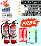 2pcs. 5lbs Fire Extinguisher ABC Dry Chemical Power Asia