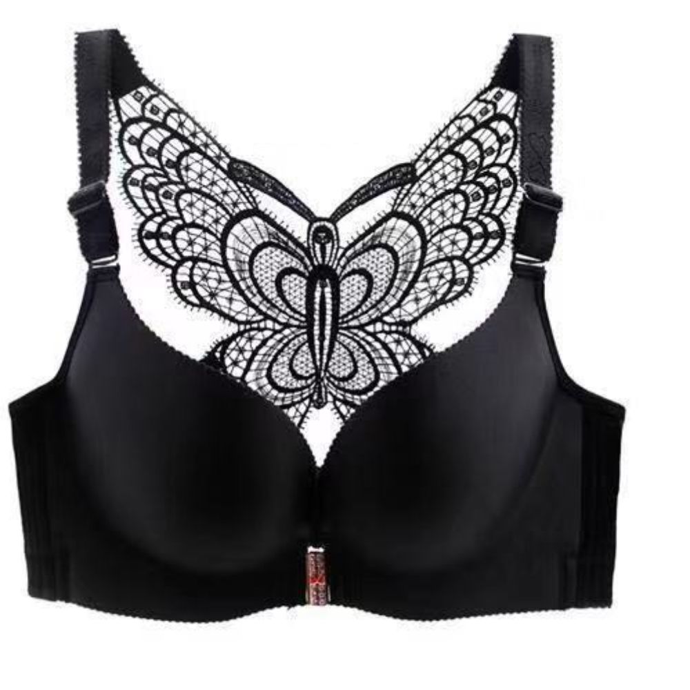 Seamless Lace Racerback Bra with Butterfly Back