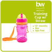 Training cup w/straw