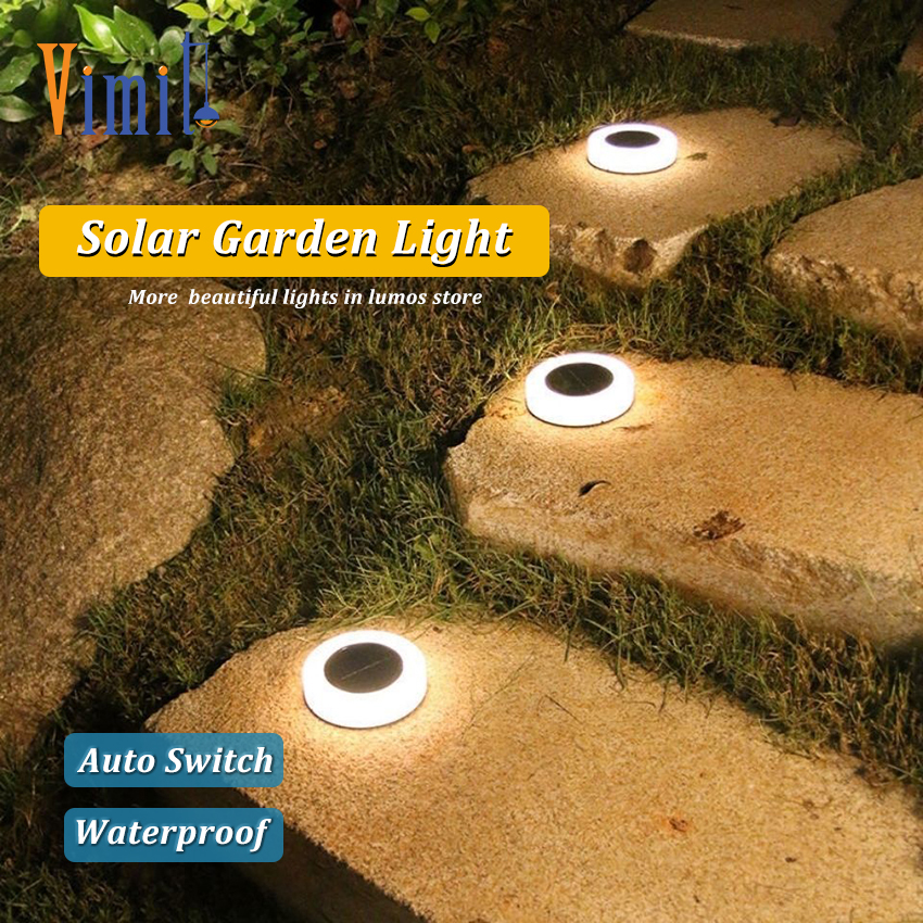 Vimite 1 4PCS LED đèn cắm sân vườn năng mặt trời ngoài trời chống nước đèn